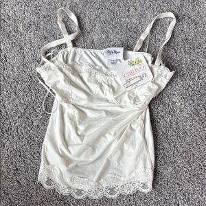 Cattivo Cream Lace Trim Cami Top